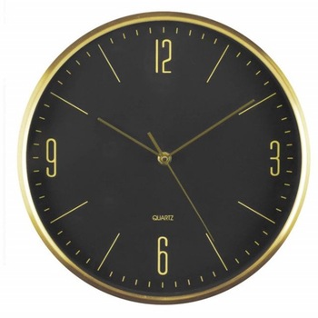 Ceas decorativ de perete, model Pufo Gold, 30 cm, auriu Ceas decorativ de perete, model Pufo Gold, 30 cm, auriu