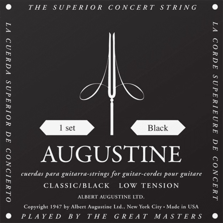 Струни за класическа китара Augustine Black Label Low Tension, Найлонови