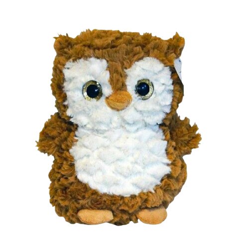 Jucarie plus, Bufnita, maro, 23 cm