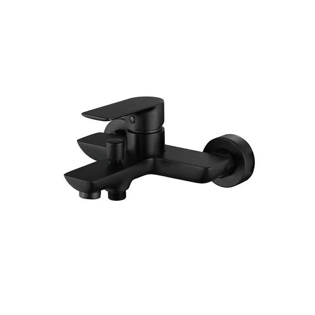 Baterie cada din inox, negru, monocomanda, finisaj satinat, LJS/220B