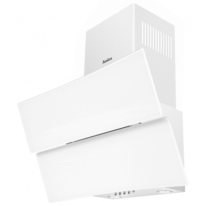 Hota incorporabila Creo Hit Line 52 cm, putere de absorbtie 480 mc/h, Touch Control, Telecomanda, Sticla alba