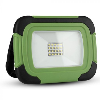 Proiector LED reincarcabil V-TAC503, cu acumulator 3600mAh 3.7V Li-Ion, incarcare USB, 10W, 700 lm, lumina rece (6400K), IP44, Verde/Negru Proiector LED reincarcabil V-TAC503, cu acumulator 3600mAh 3.7V Li-Ion, incarcare USB, 10W, 700 lm, lumina rece (6400K), IP44, Verde/Negru