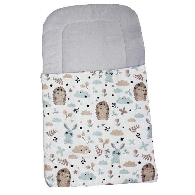 Port bebe, alb cu arici si iepurasi, 70 x 40 cm