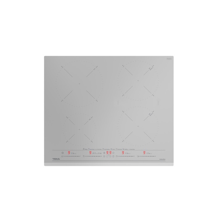 Котлон за вграждане Teka IZC 64630 SM MST, Индукция, 7200 W, 4 зони за готвене, Touch Control MultiSlider, 60 см, Steam Grey Glass