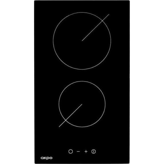 Plita Incorporabila Akpo PKA 30 601, Electrica, 2 zone de gatit, 48 cm, Negru