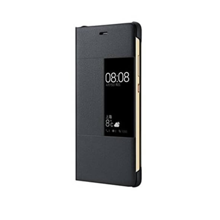 Калъф Huawei Flip Case with Window за дисплея за Huawei P9 Plus, Кожа, Тъмносив