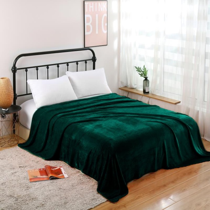 Cocolino Супер меко одеяло, двойно легло, 200x230 см - зелено