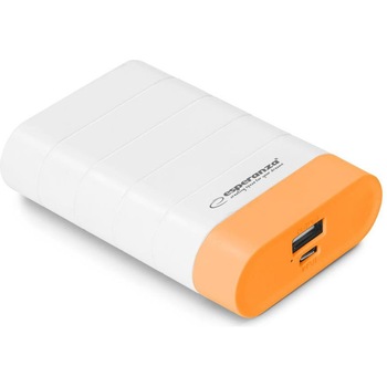 Powerbank Graviton - EMP110WO, 4800mAh , Alb/Portocaliu Powerbank Graviton - EMP110WO, 4800mAh , Alb/Portocaliu