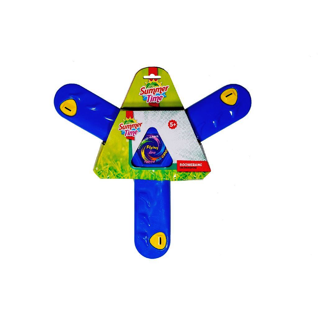 Bumerang Tri Summertime cu 3 brate, 34 cm, albastru
