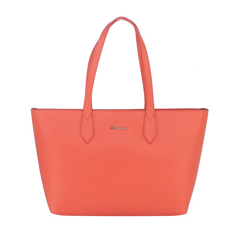 Geanta din piele naturala - Pierre Cardin, PCL1736L, 41x28x15cm, Portocaliu