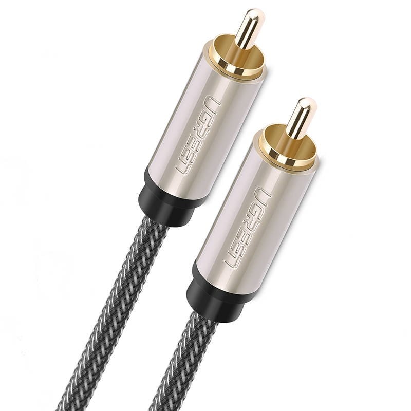 Cablu UGREEN AV133 RCA (Cinch) tata la RCA (Cinch) tata, 1m, Gri