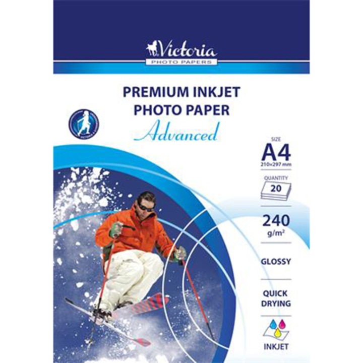 Victoria Fotópapír, tintasugaras, A4, 240 g, fényes, Advanced