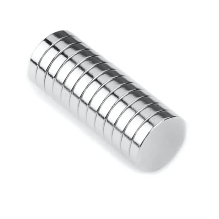 Set magneti neodim disc D10x2 mm, putere 1,3 kg, N42, 100 bucati