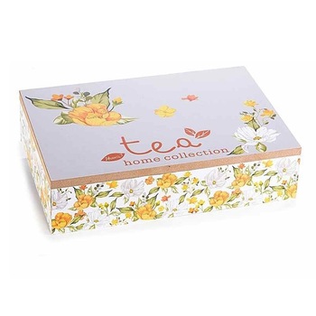 Cutie ceai lemn 6 compartimente Spring cm 24 x 17 cm x 6 h Cutie ceai lemn 6 compartimente Spring cm 24 x 17 cm x 6 h