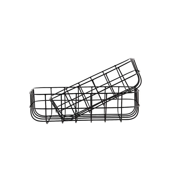 Set 2 cosuri de depozitare, House Doctor, negru 28x20x8xcm