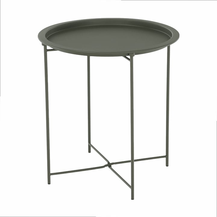 Помощна маса Sani Render, Подвижен плот, 47x50.2x47 cm, Маслено Зелено