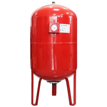 Vas expansiune termic Fornello, 100 litri, vertical, cu picioare si manometru, culoare rosu, presiune maxima 10 bar, membrana EPDM Vas expansiune termic Fornello, 100 litri, vertical, cu picioare si manometru, culoare rosu, presiune maxima 10 bar, membrana EPDM