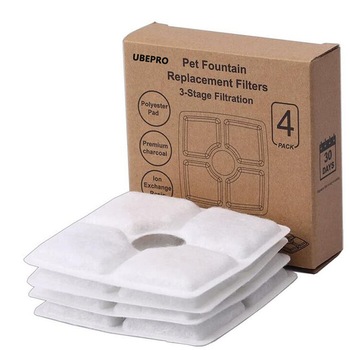 Set 4 filtre pentru castron de apa Kosiil 2.5L, Carbune activ/Rasina, Alb Set 4 filtre pentru castron de apa Kosiil 2.5L, Carbune activ/Rasina, Alb