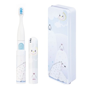 Periuta de dinti electrica VITAMMY Smile, pentru copii de la 3 ani, cutie travel, Animatie Urs Polar, Alb, TB8041MP Periuta de dinti electrica VITAMMY Smile, pentru copii de la 3 ani, cutie travel, Animatie Urs Polar, Alb, TB8041MP