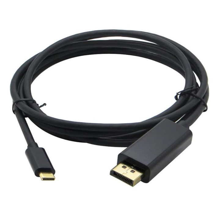 USB 3.1 Type C – Displayport DP átalakító kábel laptophoz, telefonhoz, 3D 4Kx2K, 1,8 m