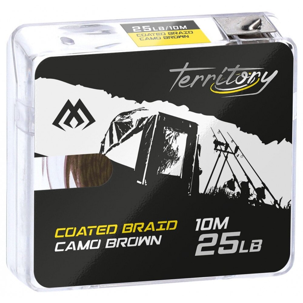 Fir Textil coated braid camo brown 25LB 10M