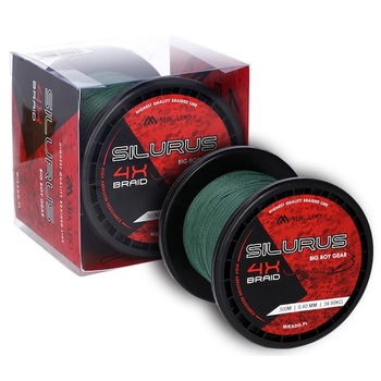 Fir Textil Silurus 4 X braid - 0.40mm/34.90kg/300m - Green Fir Textil Silurus 4 X braid - 0.40mm/34.90kg/300m - Green