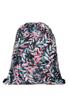 Heavy Tools, Rucsac cu model vegetal si snur Esilion, Albastru indigo/roz/verde Heavy Tools, Rucsac cu model vegetal si snur Esilion, Albastru indigo/roz/verde