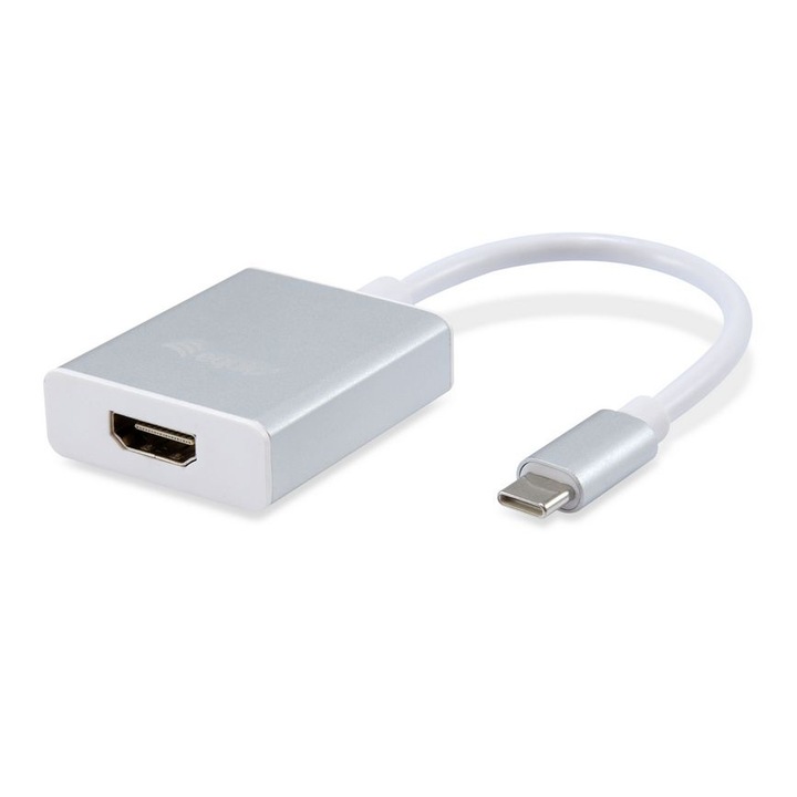 Equip 133452 USB Type-C/HDMI átalakító kábel, Apa/Anya, Fehér