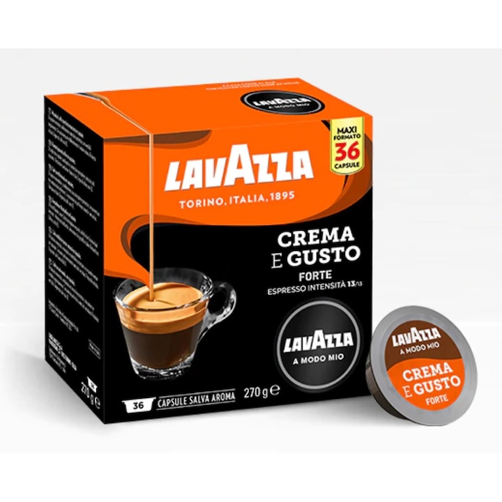 Кафе на капсули Lavazza, A Modo Mio Crema e Gusto Forte, 36 капсули, 270гр.