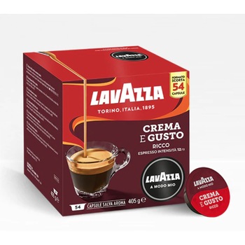 Cafea capsule Lavazza A Modo Mio Gusto Ricco, 54 capsule, 405g Cafea capsule Lavazza A Modo Mio Gusto Ricco, 54 capsule, 405g