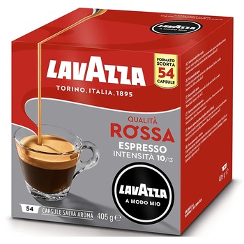 Cafea capsule Lavazza A Modo Mio Qualità Rossa, 54 capsule, 405g Cafea capsule Lavazza A Modo Mio Qualità Rossa, 54 capsule, 405g