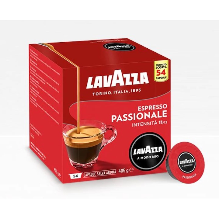 Кафе на капсули Lavazza A Modo Mio Passionale, 54 капсули, 405g