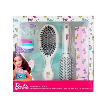 Set ingrijirea parului pentru fete, Barbie, 10 piese, Multicolor Set ingrijirea parului pentru fete, Barbie, 10 piese, Multicolor