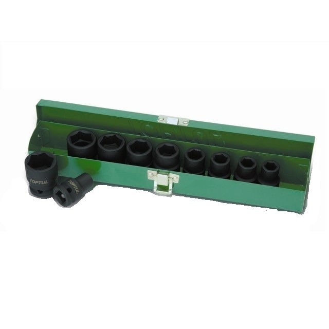 Set capete chei tubulare de impact 1/2'', Toptul 10-24mm 10buc