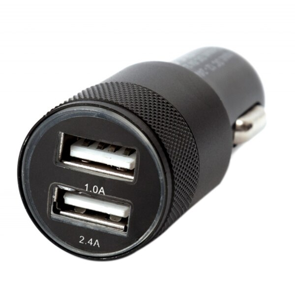 Incarcator auto Spacer, 2xUSB, Black