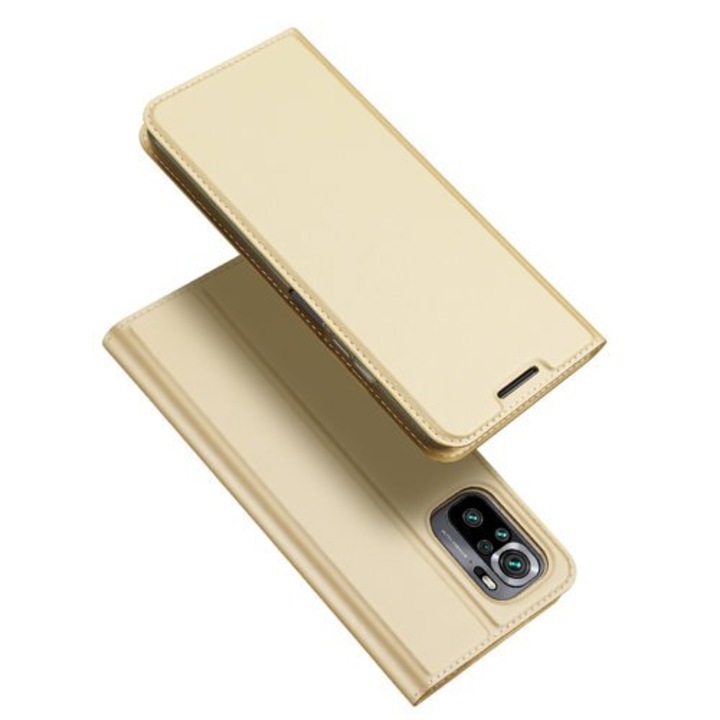 Калъф Dux Ducis Bookcase за Xiaomi Redmi Note 10 / Redmi Note 10S, Golden