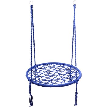 Leagan balansoar FUNFIT, tip cuib, pentru curte, gradina sau terasa, capacitate 150kg, diametru 80cm, albastru Leagan balansoar FUNFIT, tip cuib, pentru curte, gradina sau terasa, capacitate 150kg, diametru 80cm, albastru