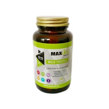 MAXLife MILK THISTLE (Lapte de ciulin, Armurariu) 200mg 60 Capsule (400mg per doza) MAXLife MILK THISTLE (Lapte de ciulin, Armurariu) 200mg 60 Capsule (400mg per doza)