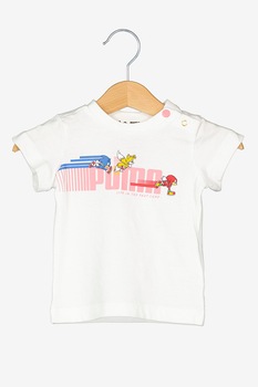 Puma, Set de tricou si pantaloni scurti, 2 piese, Alb/Roz, 62 CM Puma, Set de tricou si pantaloni scurti, 2 piese, Alb/Roz, 62 CM