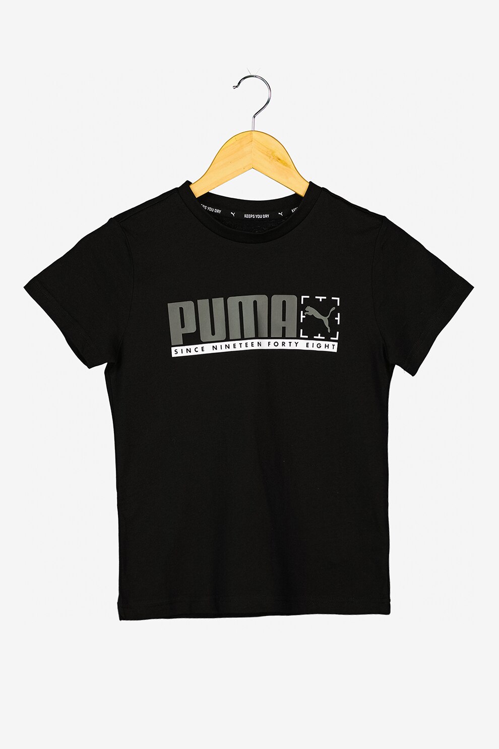 Puma, Tricou de bumbac cu imprimeu logo DryCELL Active Sports, Negru