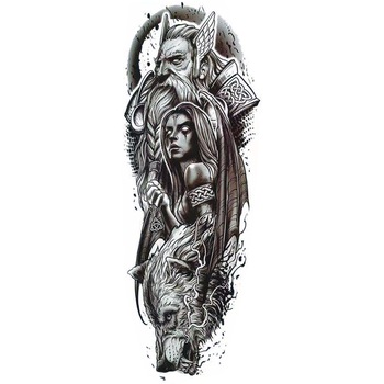 Tatuaj temporar impermeabil, bratul complet si Extra mare, Pentru brate sau picioare si corp, Dimensiune 17.8x 48cm, QB061 Tatuaj temporar impermeabil, bratul complet si Extra mare, Pentru brate sau picioare si corp, Dimensiune 17.8x 48cm, QB061