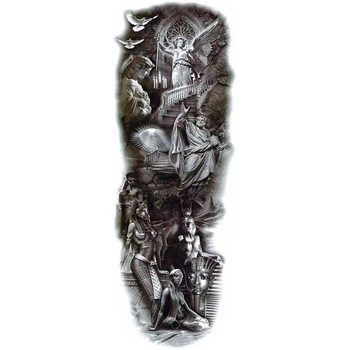 Tatuaj temporar impermeabil, bratul complet si Extra mare, Pentru brate sau picioare si corp, Dimensiune 17.8x 48cm, QB062 Tatuaj temporar impermeabil, bratul complet si Extra mare, Pentru brate sau picioare si corp, Dimensiune 17.8x 48cm, QB062