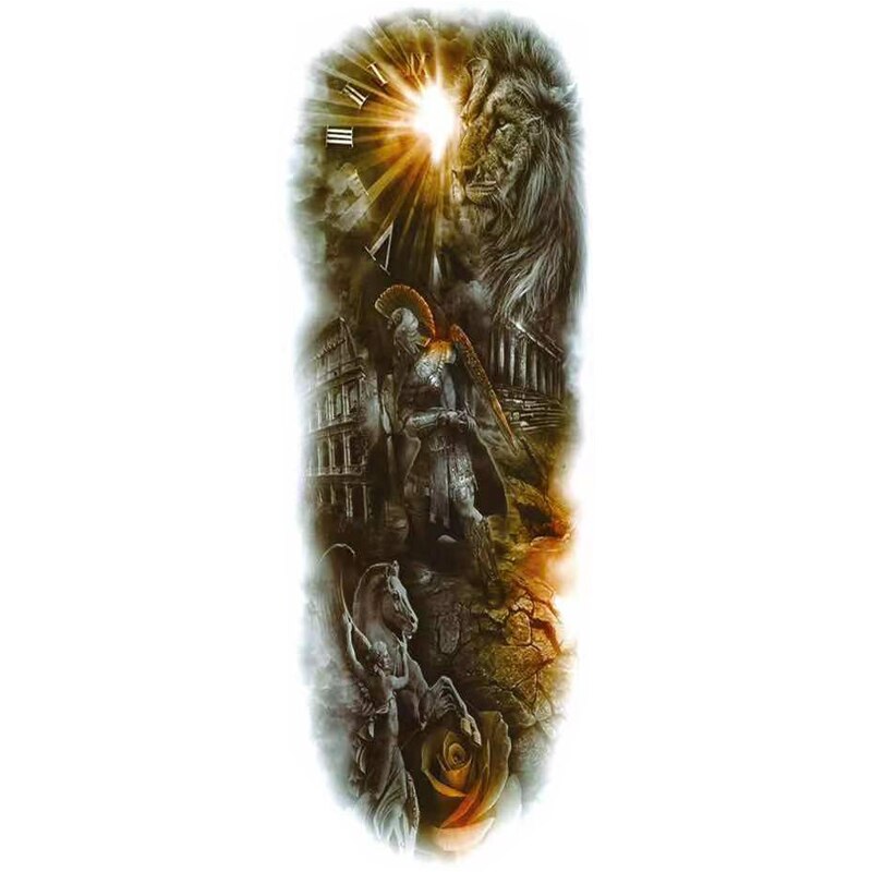 Tatuaj temporar impermeabil, bratul complet si Extra mare, Pentru brate sau picioare si corp, Dimensiune 17.8x 48cm, QB065