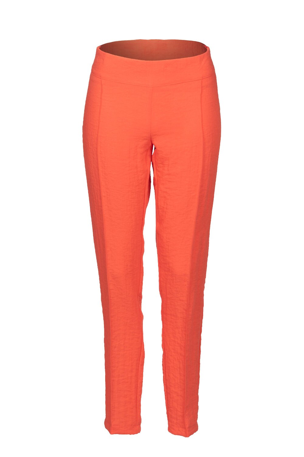 Pantaloni din in cu poliester, Roz/Corai