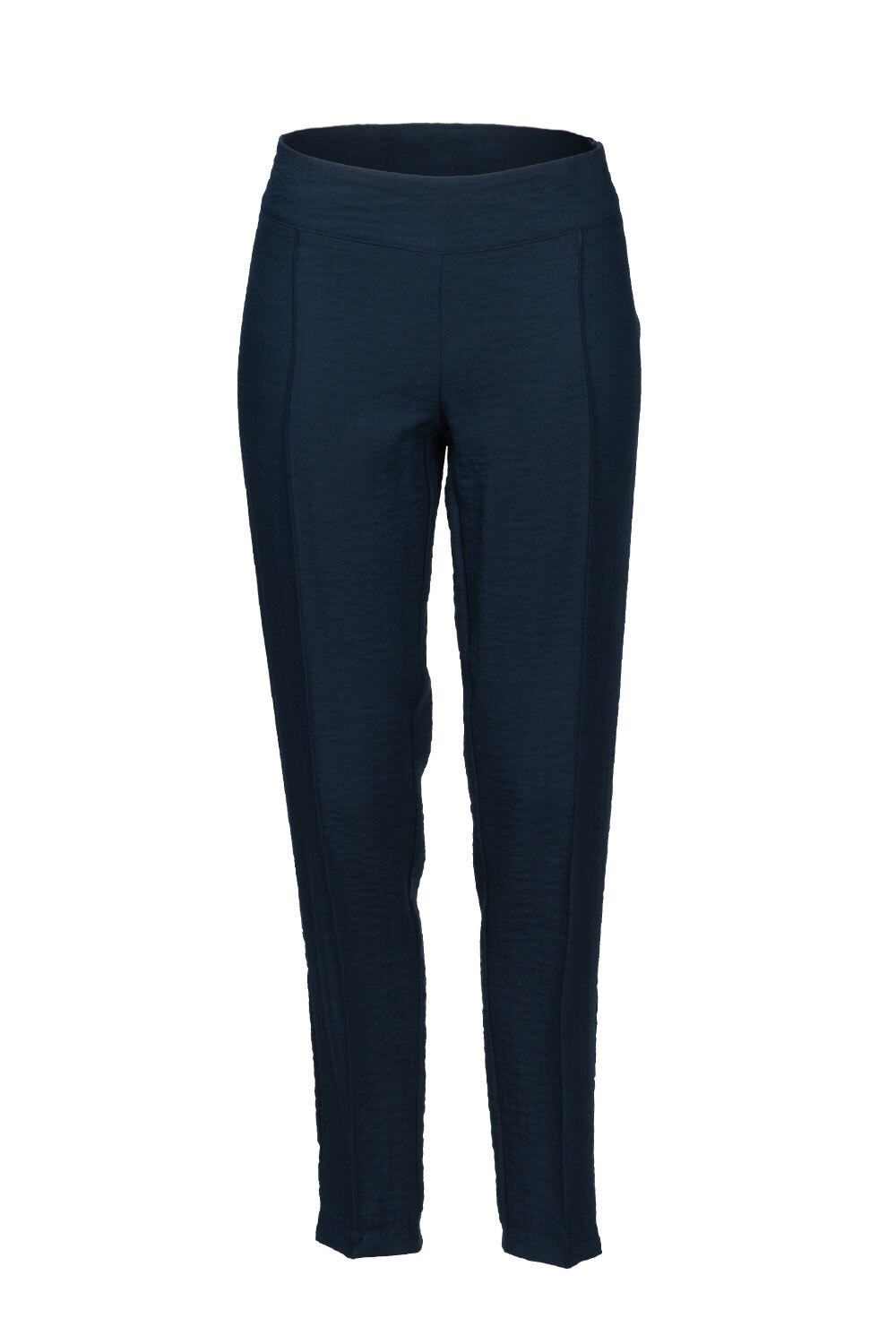 Pantaloni din in cu poliester, Bleumarin