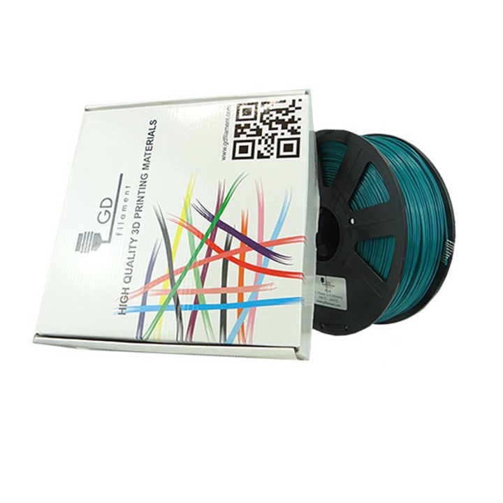 Консуматив за 3d принтер GD Filament PLA max, 1.75mm±0.05mm, петролно зелен