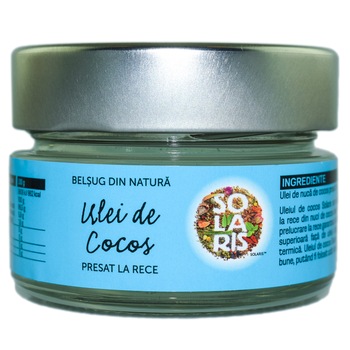 Ulei de Cocos presat la rece, 100ml SOLARIS Ulei de Cocos presat la rece, 100ml SOLARIS