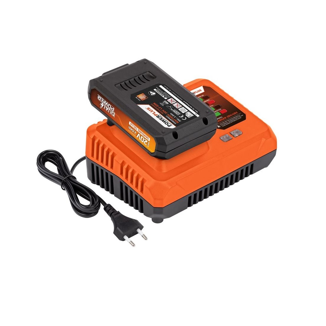 Set acumulator si incarcator Powerplus Powdp9062, 20v, 2.0Ah