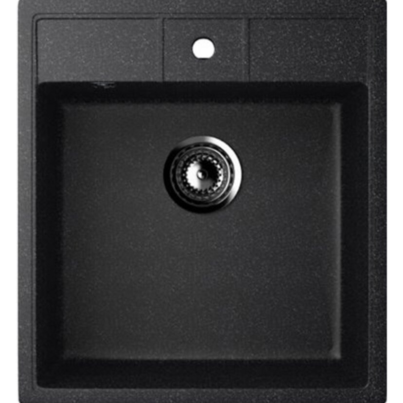 Chiuveta patrata,Ulgran U 406-308,compozit.445x500,negru