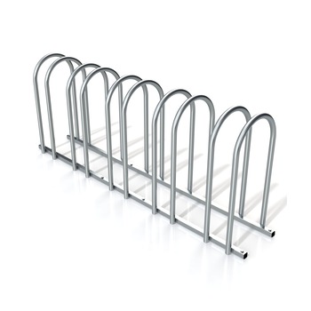 Suport stradal bicicleta cu 5 sloturi - model 1979-5, Argintiu, 130x50x24 cm Suport stradal bicicleta cu 5 sloturi - model 1979-5, Argintiu, 130x50x24 cm